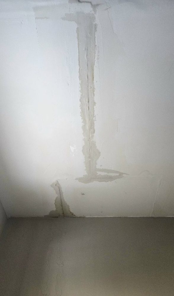 A crack in the ceiling